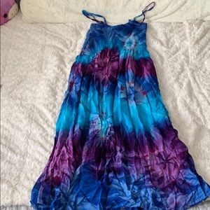 Tie die maxi dress